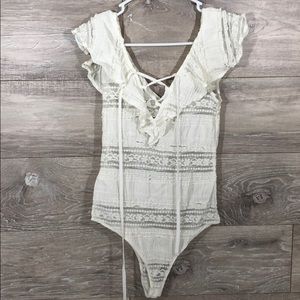 Flying tomato boho lace bodysuit